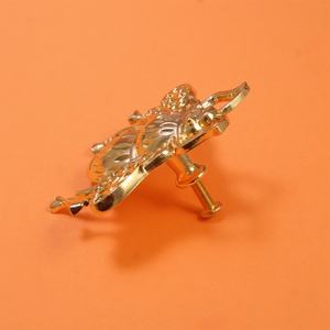 Maniglia Minimalista per Cassetti in Lega di Zinco Placcata Oro, Maniglia a Forma di Ape per Armadio e Porta, Foro Singolo - Product Image 4