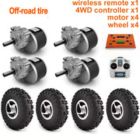 Moteurs électriques 4 roues motrices 24V 1400W 10 pouces avec pneus agricoles tout-terrain pour tondeuse à gazon/brouette/chariot