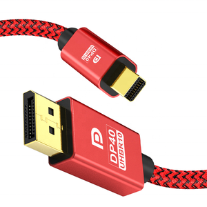 <span class=keywords><strong>Cable</strong></span> Trenzado Rojo Mini <span class=keywords><strong>DisplayPort</strong></span> a <span class=keywords><strong>DisplayPort</strong></span> 1,4 8K 60Hz 4K <span class=keywords><strong>144Hz</strong></span> 2K 240Hz HDR DSC 1,2 Thunderbolt 2 Mini DP a DP <span class=keywords><strong>Cable</strong></span> - Product Image 5