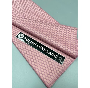 Lo más nuevo, tela de encaje africano de alta calidad, tela de encaje pulido de algodón, Color azul cielo, 5 yardas para hombres nigerianos, tela - Product Image 2