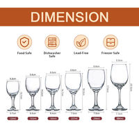 Hoogwaardig, helder, op maat gemaakt logo shotglaasje, ecologisch, vaatwasserbestendig, lang steelglas voor rode wijn, geschikt voor restaurants.