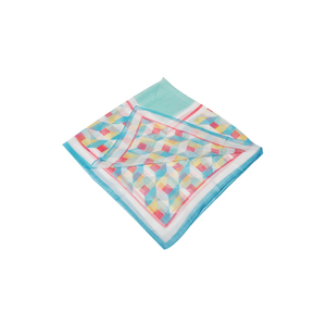 Populaire géométrie confortable impression numérique polyester <span class=keywords><strong>recyclé</strong></span> RPET soie furoshikis <span class=keywords><strong>voile</strong></span> foulard carré - Product Image 4