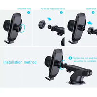 Support de téléphone universel flexible pour voiture 2-en-1, fixation sécurisée pour grille d'aération, tableau de bord et bureau, avec support rotatif à 360°