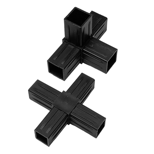 Conector de ángulo recto de 20 mm de fácil instalación para la producción de estanterías de tubos cuadrados en talleres - Product Image 3