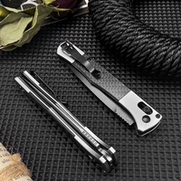 Couteau pliant EDC d'extérieur haute dureté, pour le camping, la survie, la chasse, multi-usages, en fibre de carbone et aluminium, autres outils à main