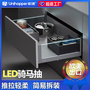 Unihopper <b>Storage</b> <b>Drawers</b> Bottom Rail Full Pull Out Space Saving Rectangular PP Plastic Bolt Inserting Type - Product Image 5