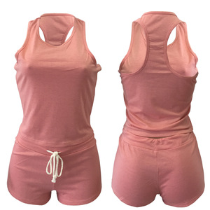 Completo Sportivo Estivo da <span class=keywords><strong>Donna</strong></span> Conyson, Due Pezzi con Logo Personalizzato, Top e Pantaloncini per Adulti - Product Image 4