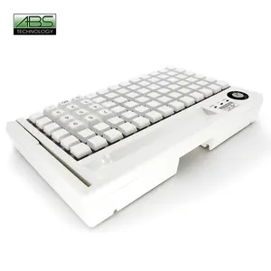 ABS KB-78S Mini 78 tuşları kasiyer muhasebe klavye finans beyaz klavye sınır ötesi üreticileri