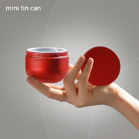 Boîte à thé miniature en métal vide de forme ronde, 1 oz, pour bougies, épices, conserves