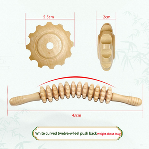 Diep Weefsel Lichaamsbeen <span class=keywords><strong>Massager</strong></span> Handheld Houten Roller Met Ballen Voor Spierpijn Stick <span class=keywords><strong>Machine</strong></span> - Product Image 2