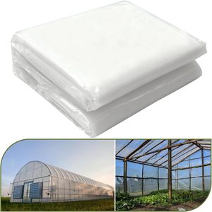 6 Mil Clear Greenhouse Plastic Sheeting UV Resistant Heavy Duty Polyethylene <b>Film</b> For Construction - Product Image 1