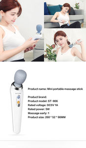 Mini masajeador de varita AV inalámbrico fuerte del fabricante, potencia vibratoria terapéutica de mano para cuello, espalda, martillo de masaje corporal - Product Image 5
