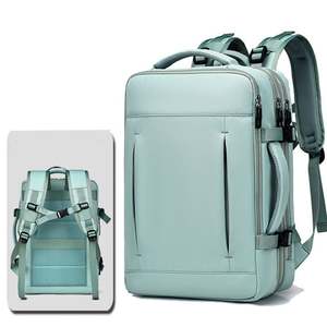 Waterproof Men's PU Laptop <b>Backpack</b> <b>Large</b> Capacity Polyester Lining Casual Business Zipper Bag School <b>Backpack</b> - Product Image 4