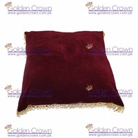 Coussin en velours de soie 100% uni, gaufré, tissé, léger, écologique, personnalisable avec franges pour la décoration de la maison