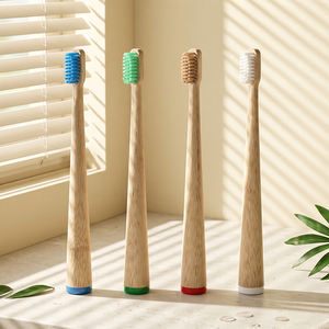 <span class=keywords><strong>Brosse</strong></span> à dents manuelle en bambou biodégradable pour hôtel, personnalisable en gros, en fibre de bambou écologique, pour adultes, idéale pour les voyages - Product Image 1