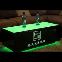 Table basse avec éclairage LED, table cube LED professionnelle, éclairage RGB de qualité commerciale, mobilier pour bar/boîte de nuit/KTV