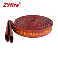 ZYfire LR BS certifié Extra Long Flexible feu Layflat tuyau haute pression sauvetage d'urgence rouge Nitrile caoutchouc couvert Brigade
