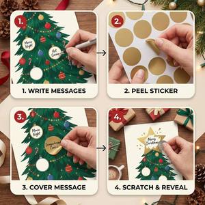 <span class=keywords><strong>Carte</strong></span> de vœux à gratter pour compte à rebours de Noël 2026 de 24 jours, en carton rigide, pour fournisseur de cartes cadeaux du <span class=keywords><strong>Nouvel</strong></span> <span class=keywords><strong>An</strong></span> - Product Image 2