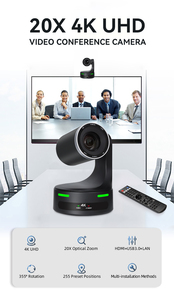 Caméra PTZ NDI avec suivi automatique <span class=keywords><strong>gratuit</strong></span> DDP vers États-Unis 4K 30FPS AI <span class=keywords><strong>Zoom</strong></span> optique 20X 3G-SDI HDM1 Caméras vidéo en direct pour église - Product Image 2