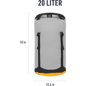 Premium 20 litri sacca a compressione a secco alta grigia chiusura a cerniera impermeabile alla moda Design elegante - Product Image 2