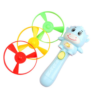 Little Cow Launching Flying Saucer Spinning Top No Power Required Outdoor Toy For Children 2 4 Years Unisex - Product Image 3
