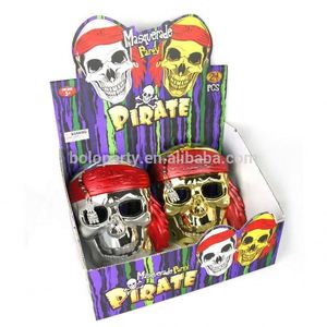 Maschera per Mascherata in EVA Composito Multicolore Elettroplaccato Teschio Pirata <span class=keywords><strong>Horror</strong></span> Integrale per Festa di Halloween - Product Image 2