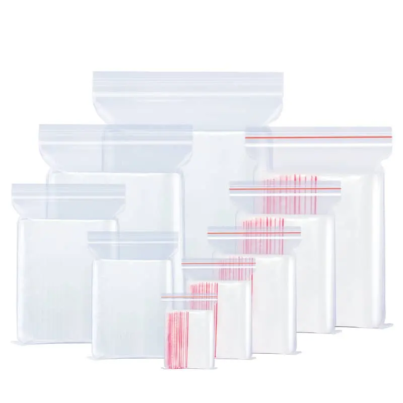 Transparent PE self sealing bag Clothing storage packaging Sealing bone bag Plastic Food thickened plastic sealing bag