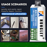 Kit de colle époxy transparente, réparation rapide, colle multi-usages pour réparer les carreaux, le métal, la céramique, le plastique, le bois, adhésif époxy AB, super colle