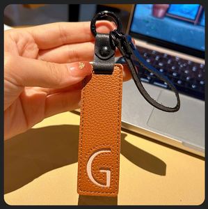 Porte-clés en cuir PU avec pendentif lettre, alphabet A-Z, pour clés de voiture, cadeau pour portefeuille, sac à dos, accessoires de charme pour sac - Product Image 6