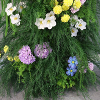Arche florale en fer forgé de style forestier, motif corne de bœuf, avec hortensia et roseau, pour mariage, guide de chemin, centre de table et toile de fond de pelouse extérieure