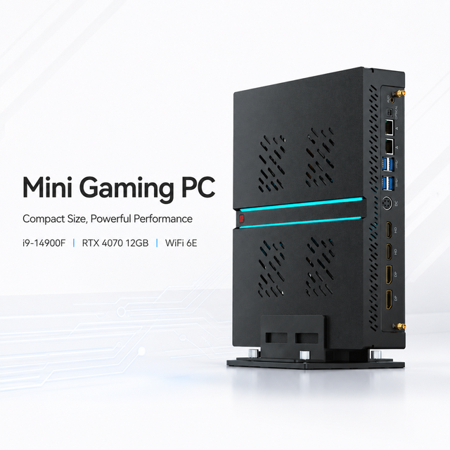 14Th Gen Gamer Mini PC I9 14900F I7 12700F NVI-DIA RTX 4070 12G 2xDDR5 2HD 2*DP Liunx Gaming PC Desktop Computer WiFi6