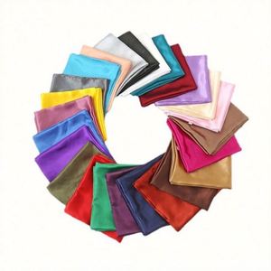 Bufanda Larga de Seda de Color Sólido para Otoño, Venta al Por Mayor, 90 cm Cuadrados - Product Image 2