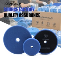 Ensemble de 3 tampons de polissage en mousse bleue, tampons de polissage OEM pour polisseuse DA de 3/5/6 pouces, entretien de la carrosserie automobile