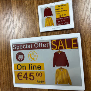 New Software Eas E Ink E Paper 10.2 Inch Digital Price Tags Nfc Esp32 Epd Ble 5.0 App E-Ink Display Esl Electronic <b>Shelf</b> Labels - Product Image 1