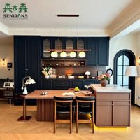 Buffet de haute qualité, meuble de salle à manger de luxe à la française avec rangement à vin éclairé par LED, OEM/ODM disponible