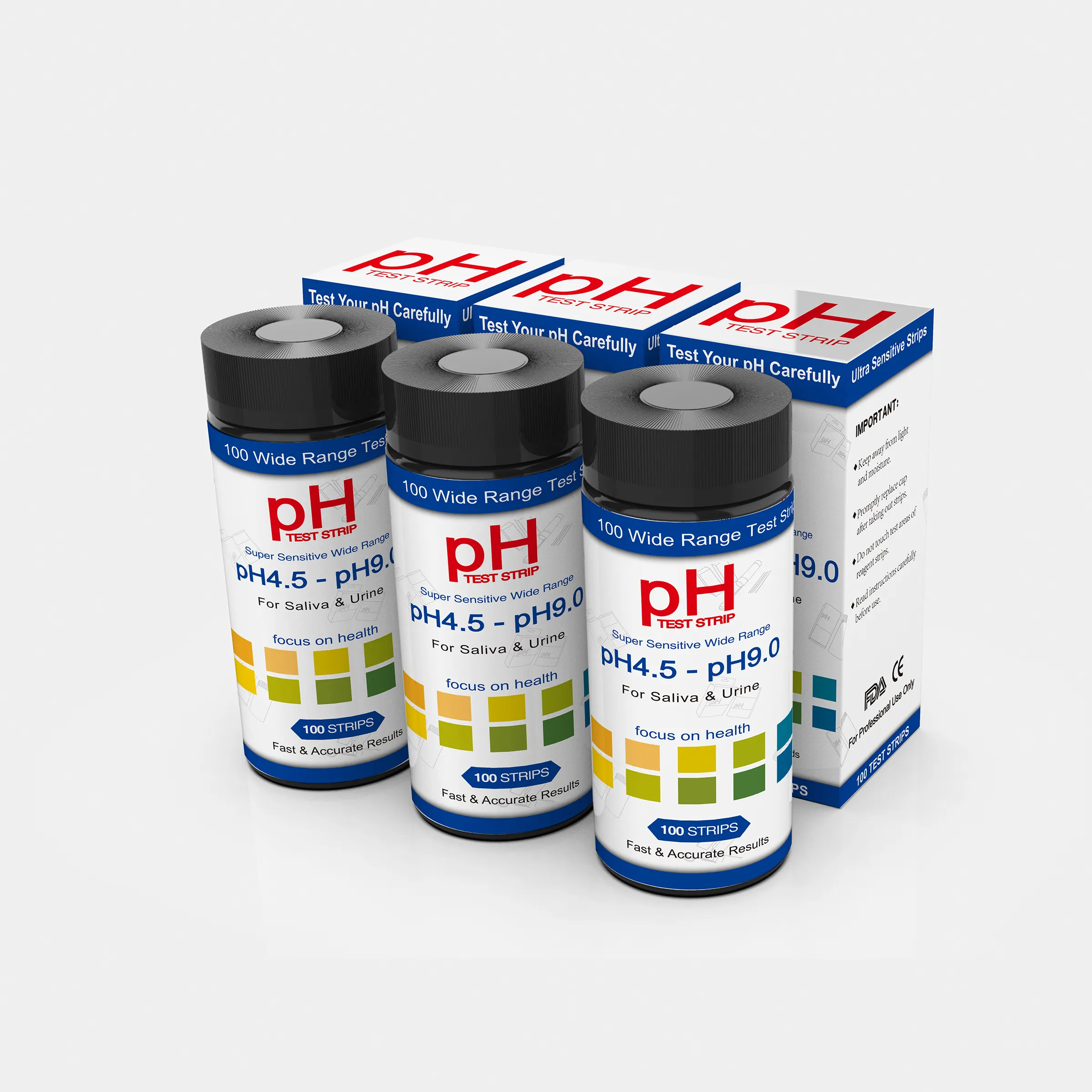 Beste Prijs Ph Test 4.5-9.0 Strips Voor Het Testen Van Alkalische En Zure Niveaus In Het Lichaam. Volg En Bewaak Uw Ph-Niveau Met Speeksel