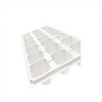 Barquettes de semis en PET avec trous de drainage, légères, durables, écologiques, jetables, design carré