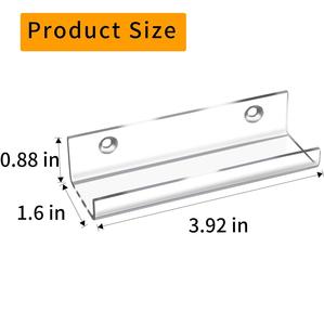 Paquete de 6 estantes de vinilo transparente de 4 pulgadas, soporte de exhibición de álbum acrílico para montaje en pared, colgador de almacenamiento, estante flotante para <span class=keywords><strong>CD</strong></span>, baño y cocina - Product Image 2