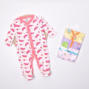Combinaison bébé en coton 100% doux, motif mignon de haute qualité, design aléatoire - Product Image 4