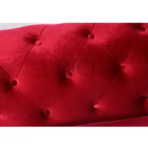 Canapé rétro 3 places en tissu velours touffeté mobilier de salon canapé maison