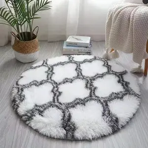 유럽 미국의 창조적 인 성격 기하학적 패턴 원형 푹신한 바닥 면적 거실 용 양탄자 카펫