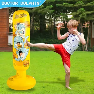 Doctor Dolphin Supplier Home Gym Fitness Boxing Fight Training Stress Relief Toy Inflatable Punching Bag For Kids