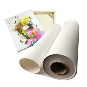Suministros DE ARTE personalizados, rollo de lienzo de algodón de impresión de inyección de tinta impermeable, lienzo de materia lienzo