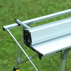 Outdoor Picnic <b>Table</b> <b>Camping</b> Food <b>Storage</b> Aluminum Height Adjustment Folding Easy to Carry Gift for Dad Height Adjustable <b>Table</b> - Product Image 4