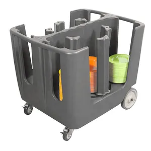 Adjustable Tray Dish Cart Hotel Restaurant Dish Caddy