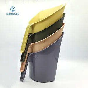SHOGOLE Hot Sale Haushalts reinigung Neues Design Kunststoff-Kehr schaufel ohne Besen mit Gummist reifen Bunter Stil