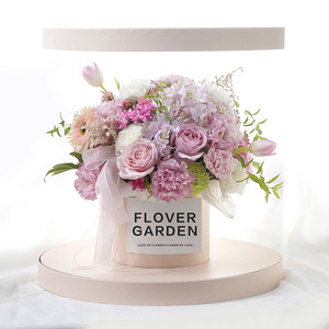 Ventana redonda de <span class=keywords><strong>la</strong></span> ceremonia de Tanabata, caja de exhibición de rosas redondas, caja de lujo de flores, caja grande de flores - Product Image 6