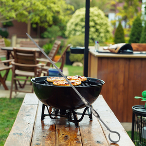 <span class=keywords><strong>Pinchos</strong></span> para <span class=keywords><strong>Camarones</strong></span> de Metal para Barbacoa SK-2111, Herramientas Largas para Asar al Aire Libre, con Logotipo Personalizado, Mango de Acero para Acampar y Asar a la Parrilla - Product Image 3