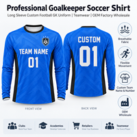 Maillot de gardien de but personnalisé à manches longues, uniforme de football pour gardien, avec nom et numéro d'équipe, logo, vente en gros directe usine OEM