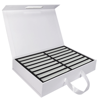Boîte d'emballage en tube à essai rigide pour vin, vodka, whisky, boissons énergisantes, laminage mat, estampage brillant, fermeture magnétique, insert en éponge